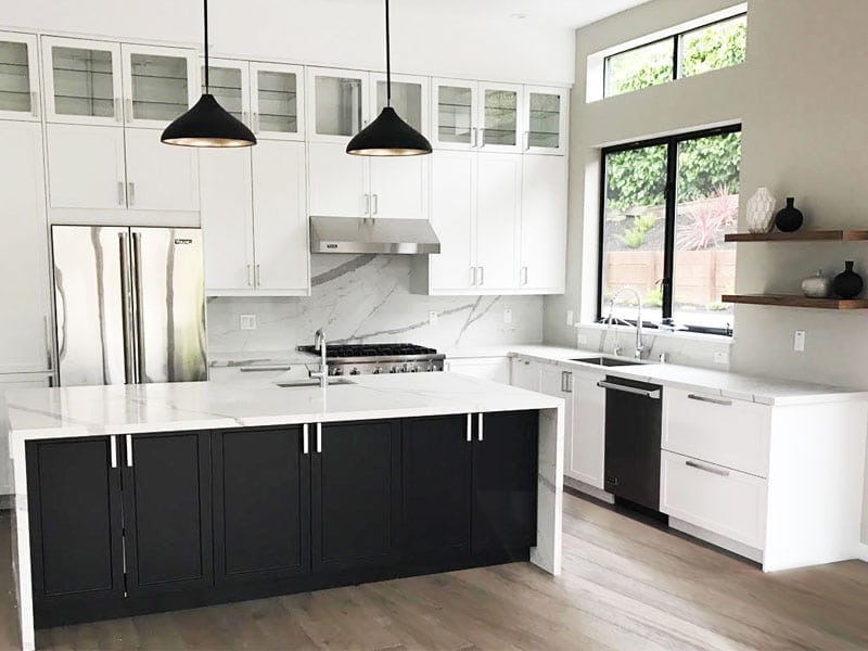white and black modern kitchen